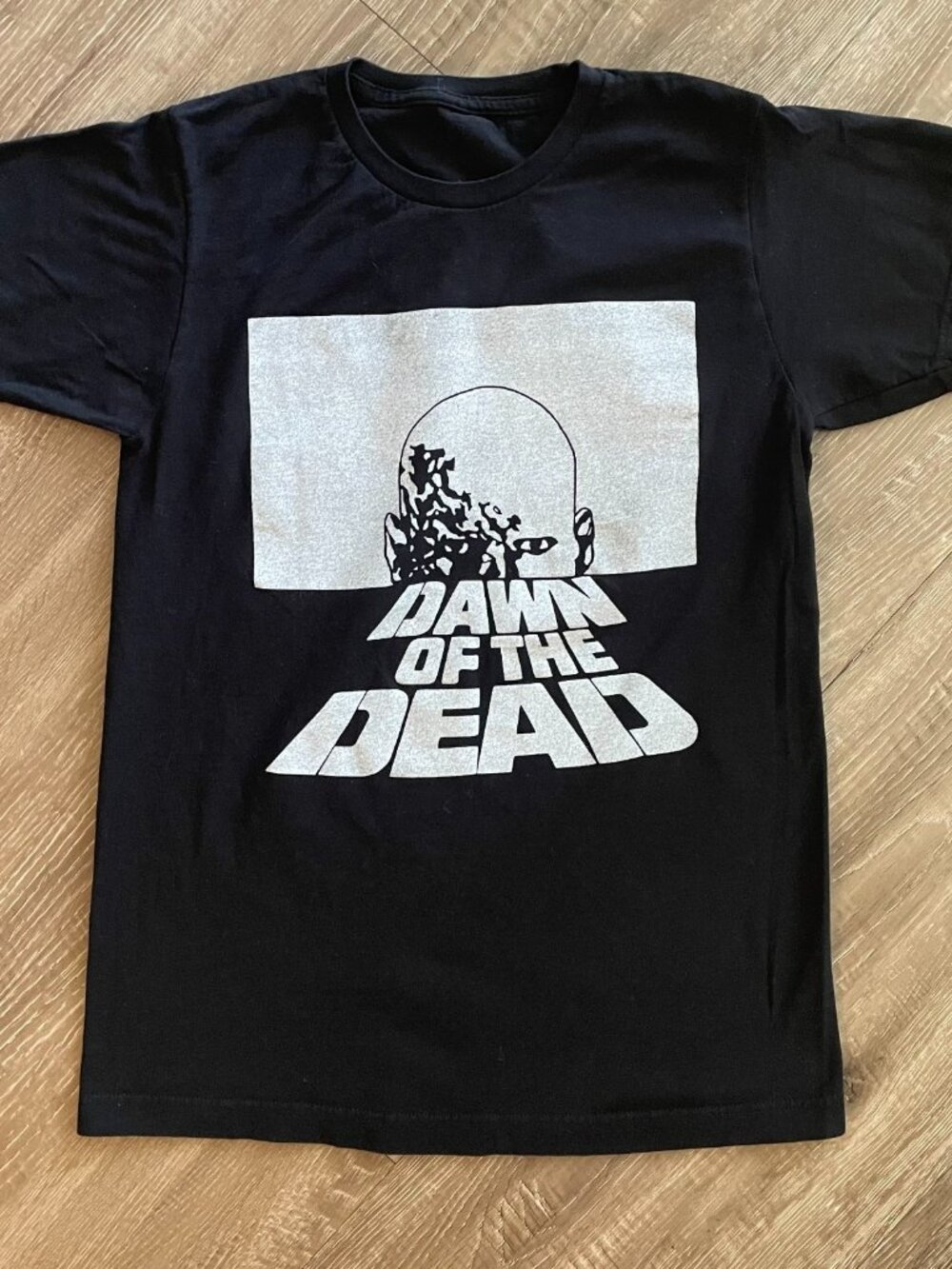Dawn of the Dead Men's Black T-Shirt Size L Vintage Horror Film Pre-owned Tee